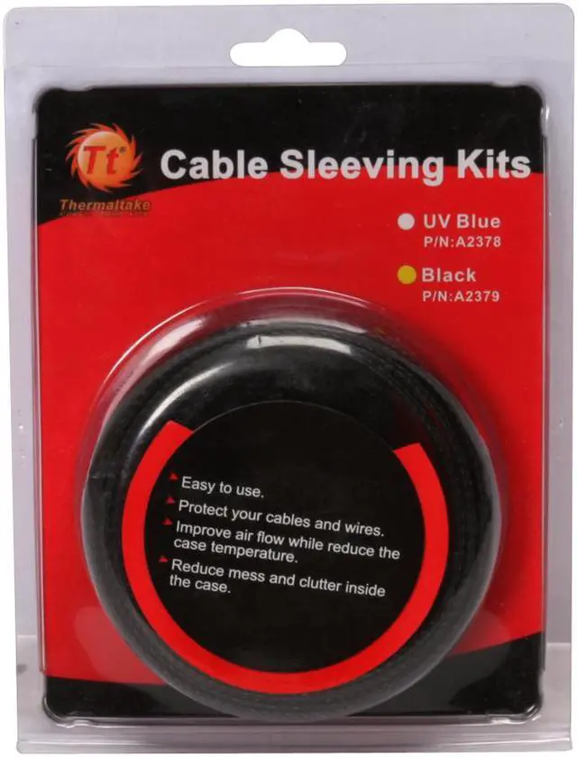 Alt view image 2 of 2 - Thermaltake A2379 Black Cable Sleeving Kit