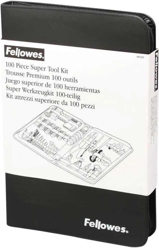 Alt view image 3 of 3 - Fellowes 100-Piece Computer Tool Kit, Black (49107)