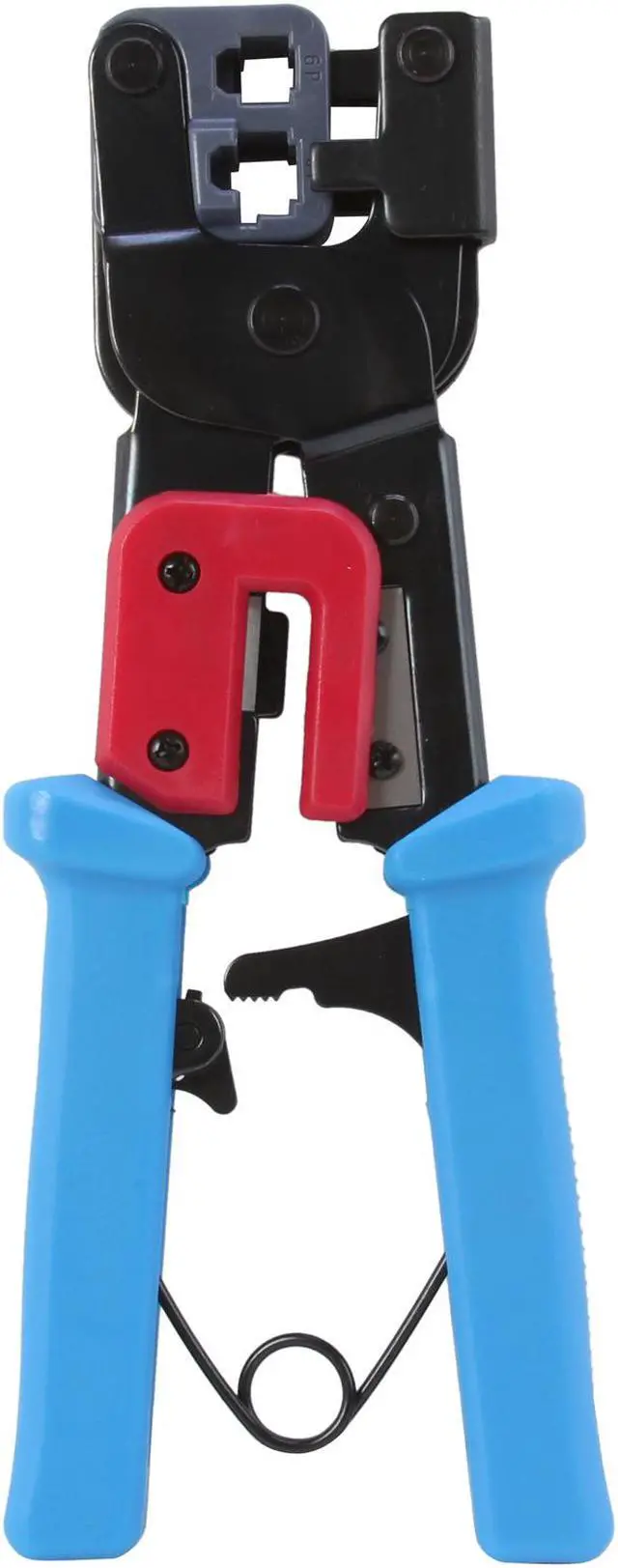 Alt view image 2 of 4 - C2G/Cables To Go 19579 RJ11/RJ45 Crimping Tool with Cable Stripper (Black/Blue)