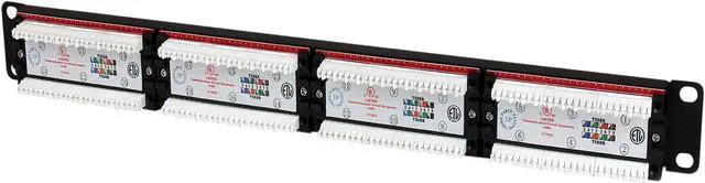 Alt view image 3 of 5 - StarTech.com C6PANEL24 24 Port 1U Rackmount Cat 6 110 Patch Panel