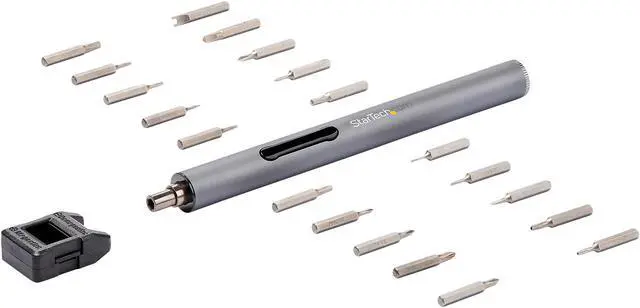 Alt view image 2 of 11 - StarTech.com 20-Bit Electric Precision Screwdriver Set - Portable/Mini Battery Powered Bit Driver Kit for Electronic, Laptop, Computer, Tablet & Phone Repairs - Magnetic - Cordless (CTK20PCEDRIVE)
