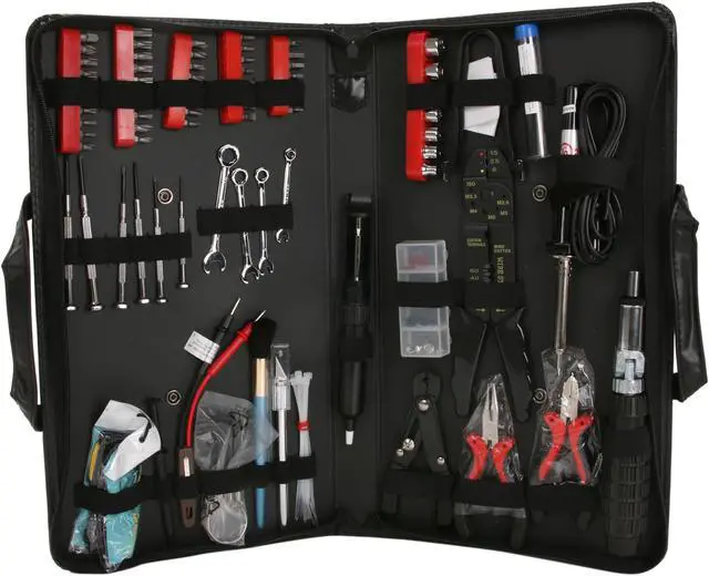 Alt view image 3 of 4 - Rosewill 90-Piece Professional Computer Tool Kit, Reversible Ratchet Driver & Socket Set, 6 Precision Screwdriver, 4 Electronic Wrench, 9 Hex Key, 4 1/2" Side Cutter - RTK-090
