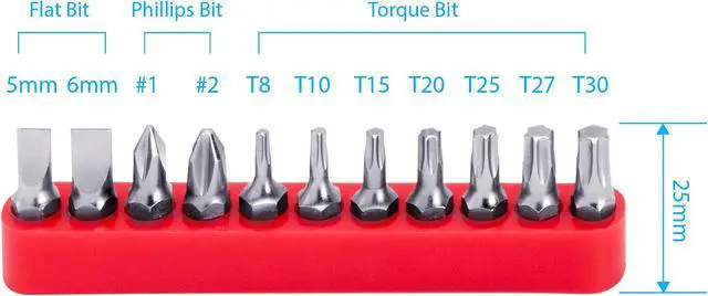 Alt view image 4 of 6 - Rosewill RTK-018 Ratchet Bit Driver with Socket Set and Bit Set. 1/4 inch Ratchet at 48 FT/LBS of Torque. Bit Set of Flat Bits, Phillips Bits, Torque Bits. Socket Set of 5 Sizes Sockets. Rosewill Tool Mini Ratchet