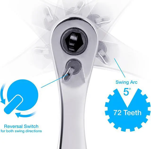 Alt view image 6 of 6 - Rosewill RTK-018 Ratchet Bit Driver with Socket Set and Bit Set. 1/4 inch Ratchet at 48 FT/LBS of Torque. Bit Set of Flat Bits, Phillips Bits, Torque Bits. Socket Set of 5 Sizes Sockets. Rosewill Tool Mini Ratchet