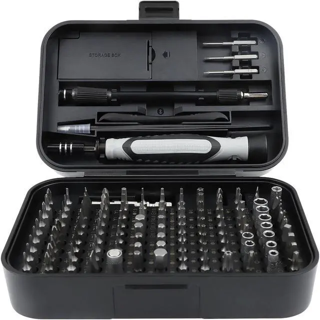 Alt view image 3 of 7 - Rosewill 131-Piece Precision Screwdriver Toolkit for Home/Office Electronics Repair - 120 CRV Bits, Flexible Extension Shaft, Metal Prying Knife and More for Computer and Mobile Device Fix (RTK-046)