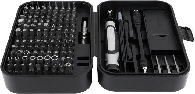 Alt view image 4 of 7 - Rosewill 131-Piece Precision Screwdriver Toolkit for Home/Office Electronics Repair - 120 CRV Bits, Flexible Extension Shaft, Metal Prying Knife and More for Computer and Mobile Device Fix (RTK-046)