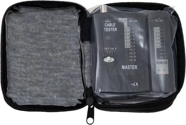 Alt view image 5 of 6 - Syba SY-ACC65050 2-Piece Multi-Network Cable Tester for RJ45, RJ-11, RJ-12, Coaxial, and Modular Cables, RoHS