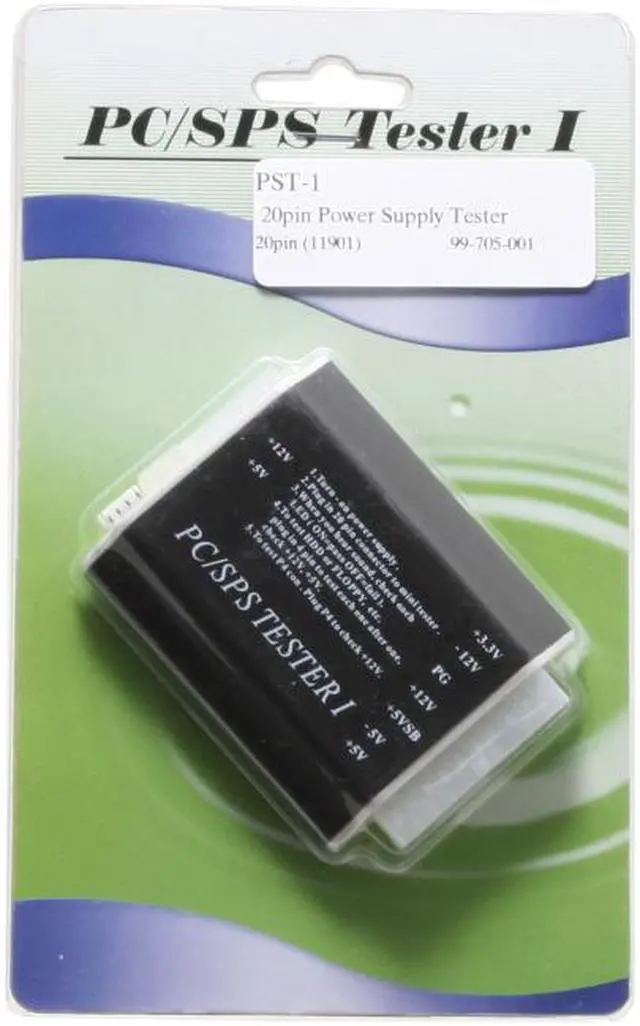 Alt view image 5 of 5 - Rexus PST-1 20pin Power Supply Tester (black)