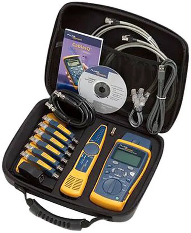 Alt view image 6 of 6 - Fluke Networks CIQ-KIT CableIQ Network Cable Tester Kit with Tone Generator
