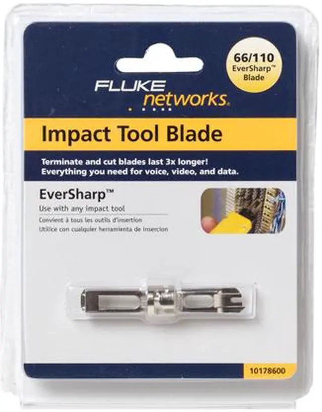 Alt view image 3 of 3 - Fluke Networks 10178600 EverSharp 110/66 Punch Down Tool Blade for D914 Series and D814 Series Impact Punch Down Tools