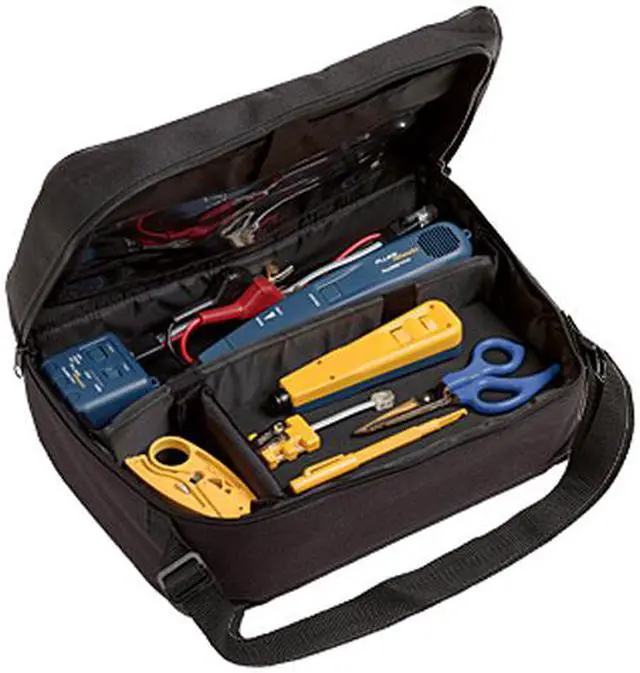 Alt view image 2 of 2 - Fluke Networks 11289000 Electrical Contractor Telecom Kit II with Pro3000 Analog Tone and Probe Kit and Case