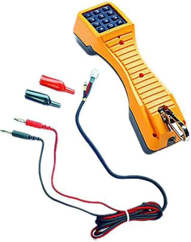 Main image of Fluke Networks 19800003 TS19 Telephone Test Set with Banana Jacks to Alligator Clips
