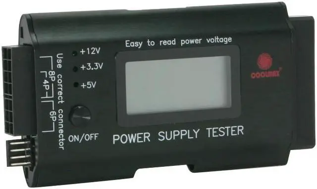 Alt view image 2 of 8 - COOLMAX PS-224 LCD Power Supply Tester (RoHS Compliant)