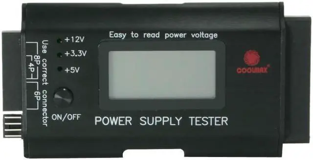 Alt view image 3 of 8 - COOLMAX PS-224 LCD Power Supply Tester (RoHS Compliant)