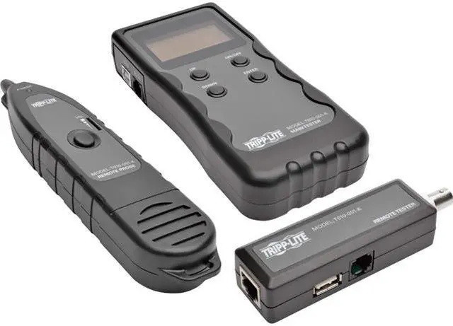 Main image of Tripp Lite Multi-Function Cable Tester with Wire Tracker for RJ45, RJ11, BNC, USB (T010-001-K)