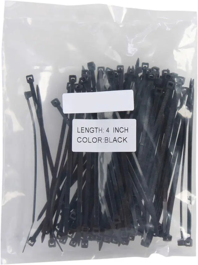 Alt view image 2 of 2 - Nippon Labs CT-4MINI-BK Nippon Labs 4" Mini Cable Ties Black Color 100pcs/Bag - OEM