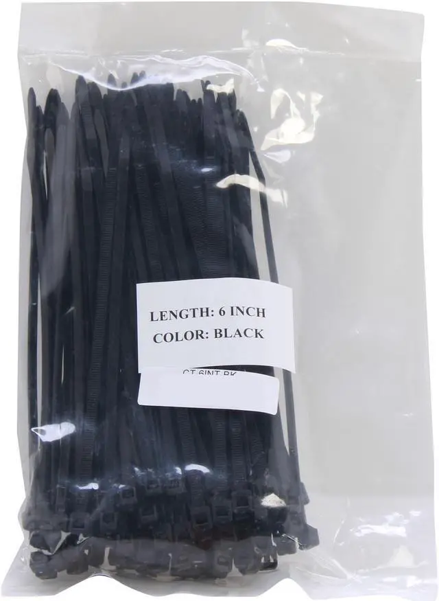 Alt view image 2 of 2 - Nippon Labs CT-6INT-BK Nippon Labs 6" Intermediate Cable Ties Black Color 100pcs/Bag - OEM