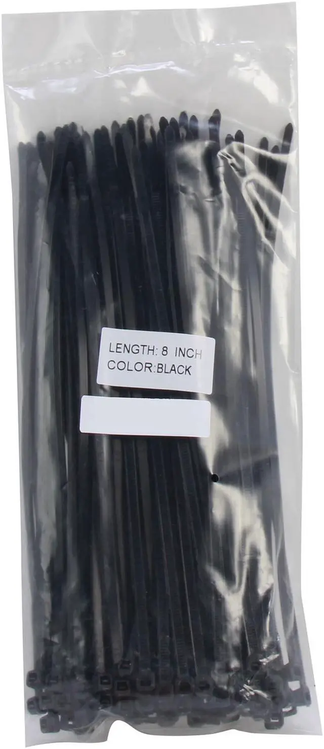 Alt view image 2 of 2 - Nippon Labs CT-8INT-BK Nippon Labs 8" Intermediate Cable Ties Black Color 100pcs/Bag - OEM