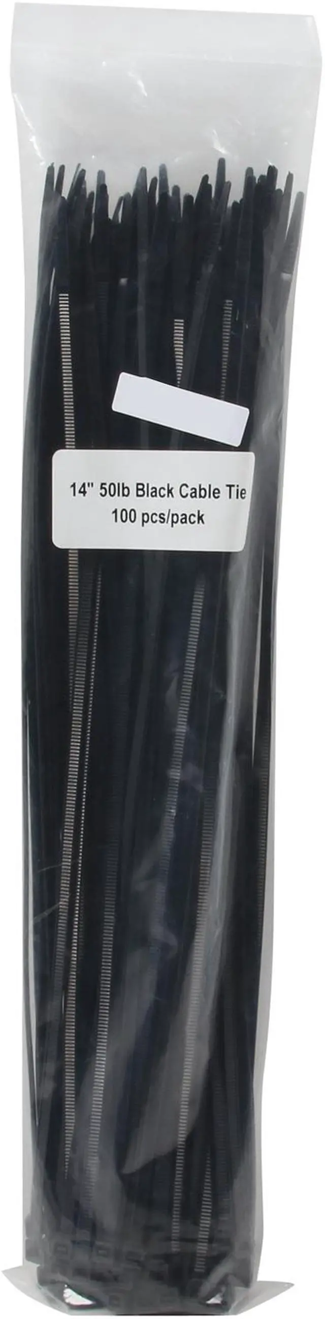 Alt view image 3 of 3 - Nippon Labs CT-14S-BK Nippon Labs 14" Standard Cable Ties Black Color 100pcs/Bag - OEM