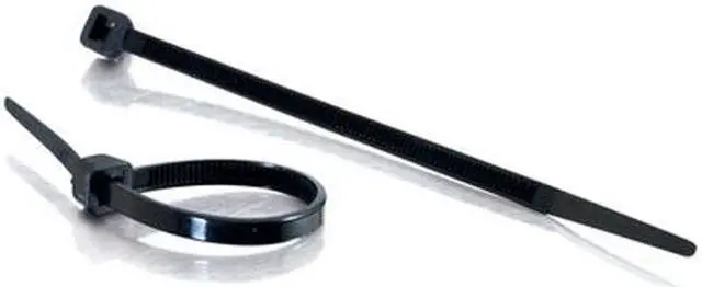 C2G 43038 7.5in Cable Ties - Black - 100pk 