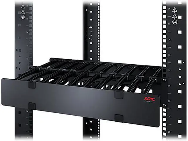 Alt view image 3 of 3 - APC AR8602A Horizontal Cable Manager, 1U x 4" Deep, Single-Sided with Cover