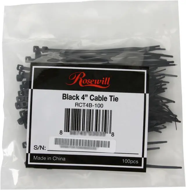 Alt view image 2 of 2 - Rosewill RCT4B-100 Black 4" Cable Tie