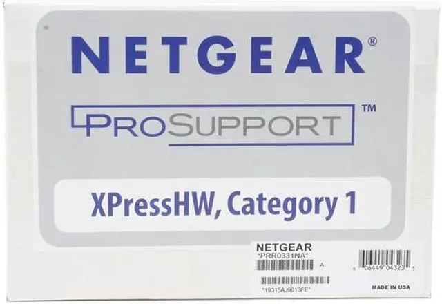 Main image of NETGEAR ProSupport XPRESSHW, CATEGORY 1, 3 YRS