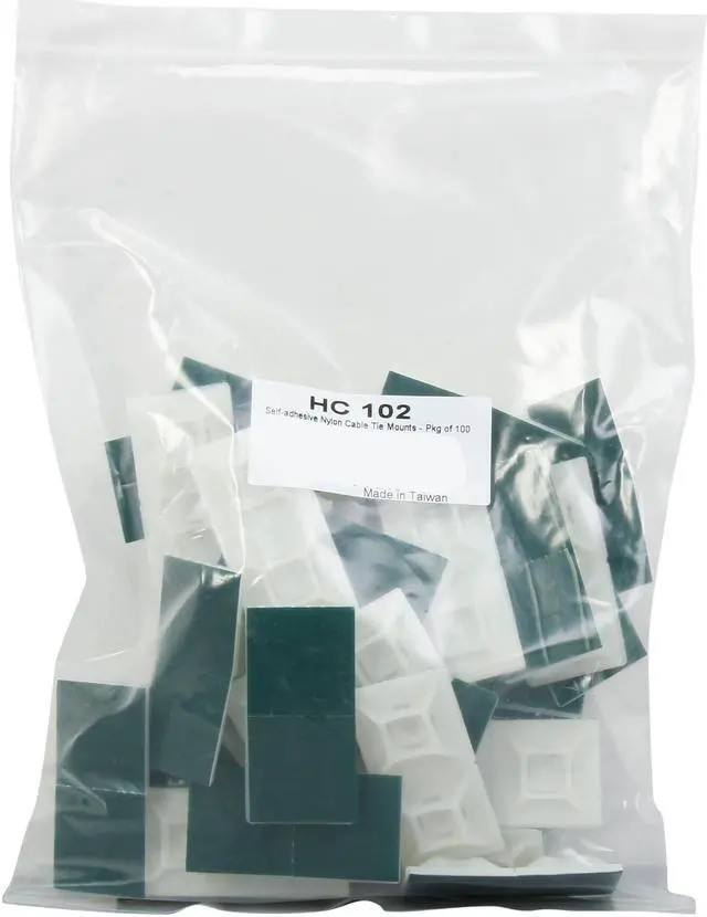 Alt view image 4 of 4 - Startech.com HC102 Self Adhesive Cable Tie Mounts (Pack of 100)