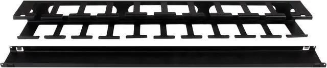Main image of StarTech.com 1U Horizontal Finger Duct Rack Cable Management Panel with Cover