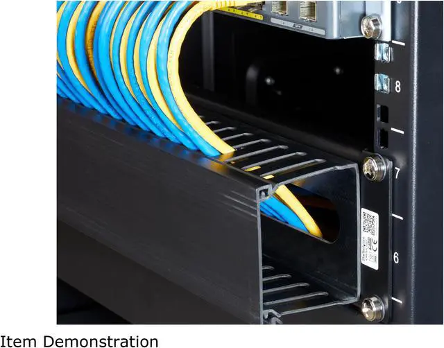 Alt view image 4 of 5 - StarTech.com 2U Horizontal Finger Duct Rack Cable Management Panel with Cover