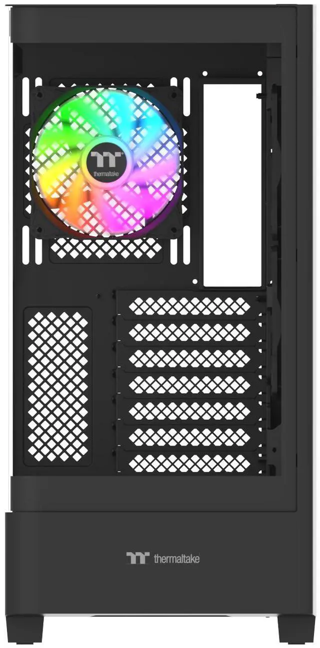 Alt view image 7 of 12 - Thermaltake View 290; Mid Tower; 3x120mm ARGB Lite Fans Included; 360mm Radiator Support; 450mm GPU Clearance; Hidden Connector Support; Rotatable PCIe Slots; 200mm PSU Clearance; Black; CA-11G-00M1WN-00