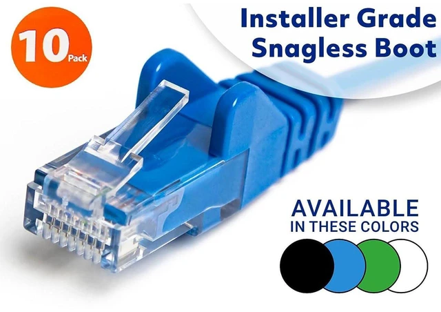 Alt view image 5 of 5 - Intellinet Cat6 U/UTP Slim Network Patch Cable, 7 ft., White, 10-Pack, 10G, 250 MHz, 100% Copper, 30 AWG, RJ45, Stranded, Snag-free, Gold-plated Contacts