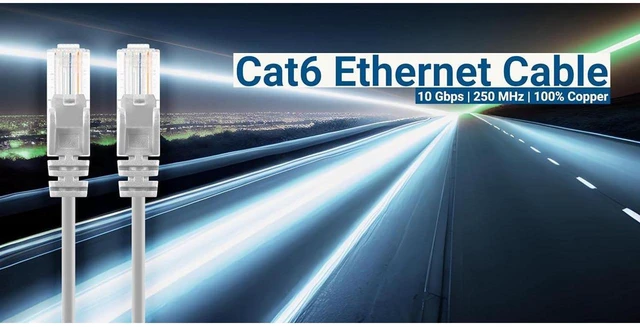 Alt view image 4 of 5 - Intellinet Cat6 U/UTP Slim Network Patch Cable, 7 ft., White, 10-Pack, 10G, 250 MHz, 100% Copper, 30 AWG, RJ45, Stranded, Snag-free, Gold-plated Contacts