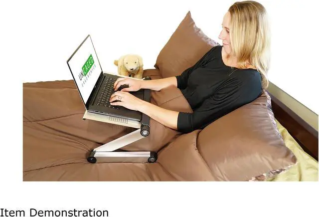 Alt view image 3 of 7 - WorkEZ Executive Laptop Stand for Desk Adjustable Height computer lap desk for laptop aluminum laptop cooling stand adjustable laptop desk for bed portable laptop stand ergonomic laptop holder desk