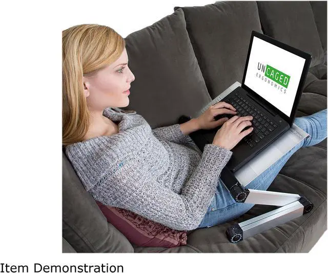 Alt view image 5 of 7 - WorkEZ Executive Laptop Stand for Desk Adjustable Height computer lap desk for laptop aluminum laptop cooling stand adjustable laptop desk for bed portable laptop stand ergonomic laptop holder desk