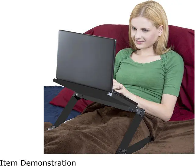 Alt view image 4 of 7 - WorkEZ Light Adjustable Laptop Stand – Lightweight Adjustable Lap Desk for Laptop Desk Ergonomic Laptop Riser For Desk Laptop Stand for Bed Portable Laptop Desk Foldable laptop stand for couch