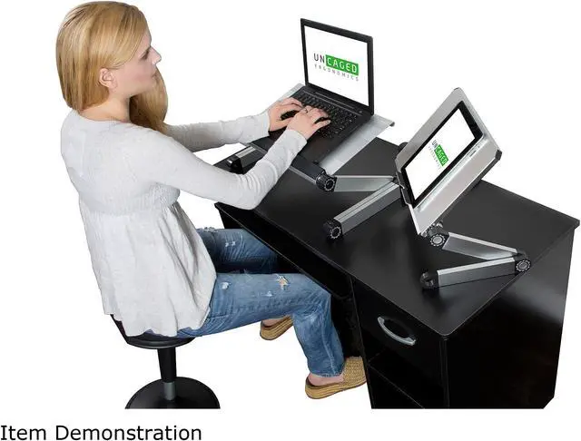 Alt view image 6 of 7 - WorkEZ Light Adjustable Laptop Stand – Lightweight Adjustable Lap Desk for Laptop Desk Ergonomic Laptop Riser For Desk Laptop Stand for Bed Portable Laptop Desk Foldable laptop stand for couch