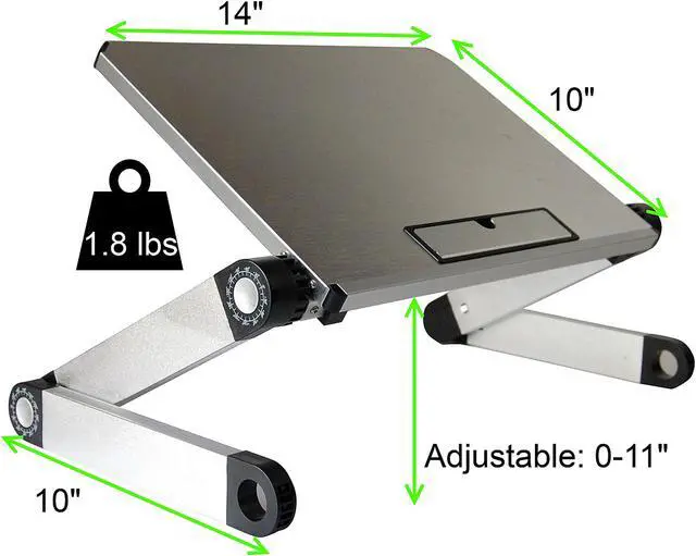 Alt view image 3 of 7 - WorkEZ Light Adjustable Laptop Stand – Lightweight Adjustable Lap Desk for Laptop Desk Ergonomic Laptop Riser For Desk Laptop Stand for Bed Portable Laptop Desk Foldable laptop stand for couch