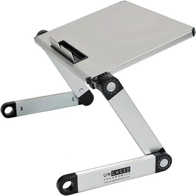 Alt view image 2 of 7 - WorkEZ Light Adjustable Laptop Stand – Lightweight Adjustable Lap Desk for Laptop Desk Ergonomic Laptop Riser For Desk Laptop Stand for Bed Portable Laptop Desk Foldable laptop stand for couch