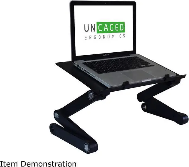 Alt view image 3 of 7 - WorkEZ Professional Laptop Riser for Desk - Adjustable Laptop Desk for Bed Computer lap desk for laptop ergonomic laptop stand for bed laptop holder desk laptop cooling stand bed desk for laptop black