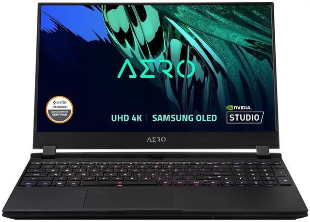 Main image of GIGABYTE AERO 15 OLED YD - 15.6" UHD 4K AMOLED, Intel Core i7 11th Gen 11800H, NVIDIA GeForce RTX 3080, 8GB GDDR6, 16GB RAM, 1TB SSD, Win10 Pro, Creator & Gaming Laptop (AERO 15 OLED YD-73US624SP)