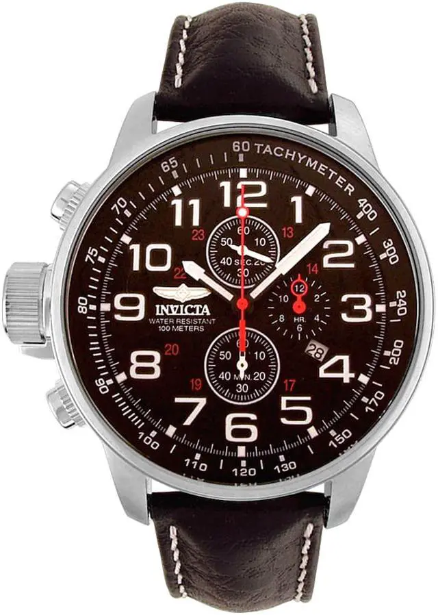 Alt view image 5 of 19 - Invicta  I-Force 2770  Leather Chronograph  Watch