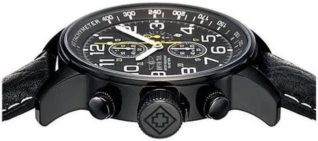 Alt view image 4 of 17 - Invicta Men's Lefty Chronograph Black Leather