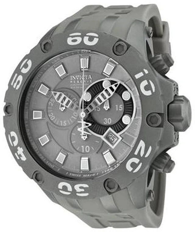 Main image of Invicta Men's Reserve Chronograph Grey Dial Grey Polyurethane
