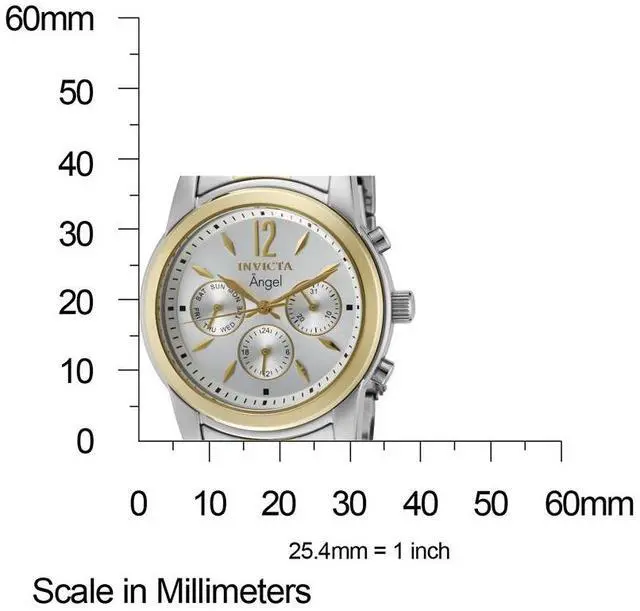 Alt view image 6 of 9 - Women's Angel Silver Dial 18k Gold Plated & Stainless Steel