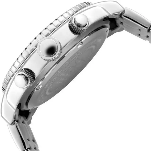 Alt view image 6 of 12 - Invicta 0621 Men's Stainless Steel Black Dial Chronograph