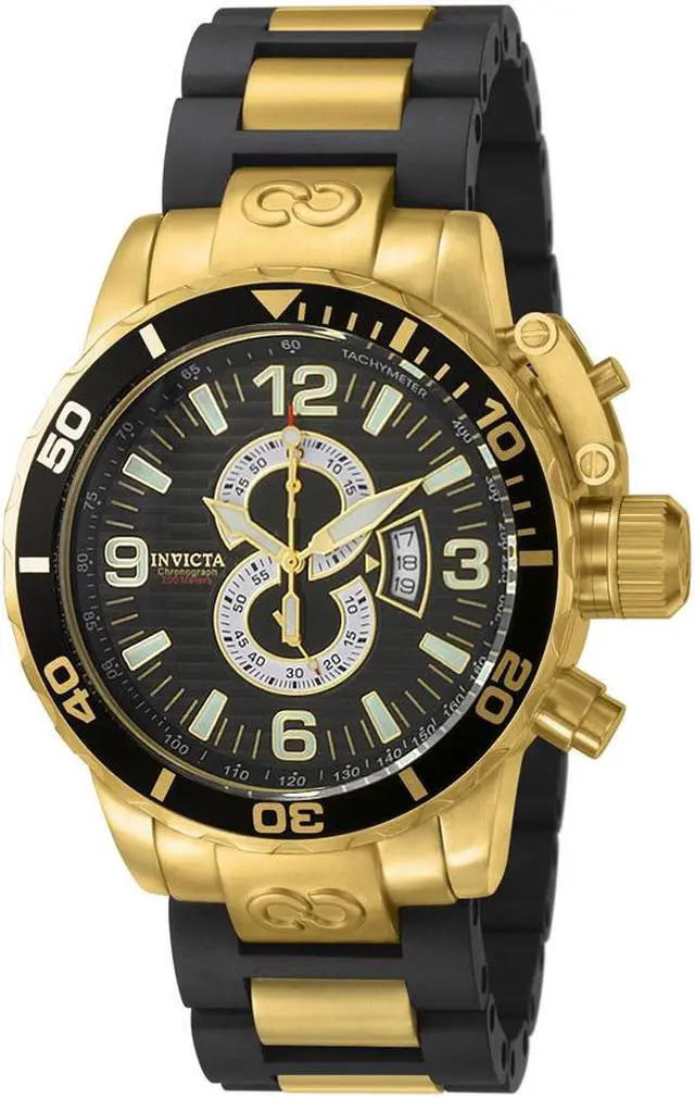 Alt view image 7 of 15 - Invicta Men's Corduba Chronograph Goldplated & Rubber