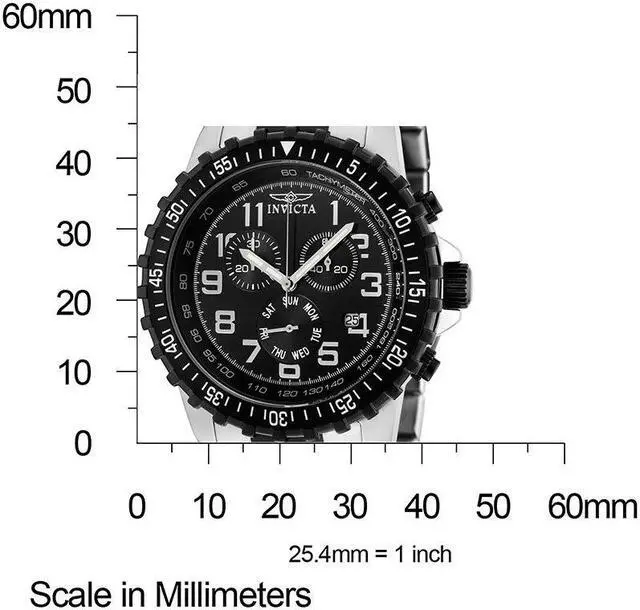 Alt view image 3 of 13 - Men's Invicta II 1326 Chronograph Black Dial Two Tone Watch