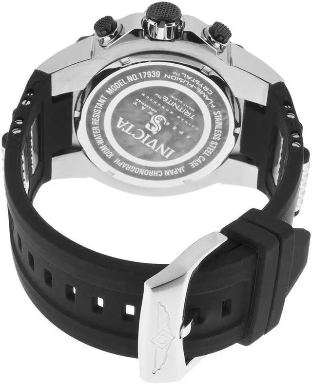 Alt view image 2 of 5 - Men's Speedway Chrono Black Silicone and Dial