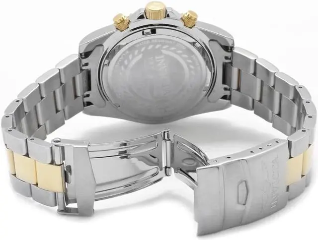 Alt view image 5 of 17 - Invicta 1772 Men's Pro Diver Two Tone Black Dial Coin Edge Bezel Chronograph Wat